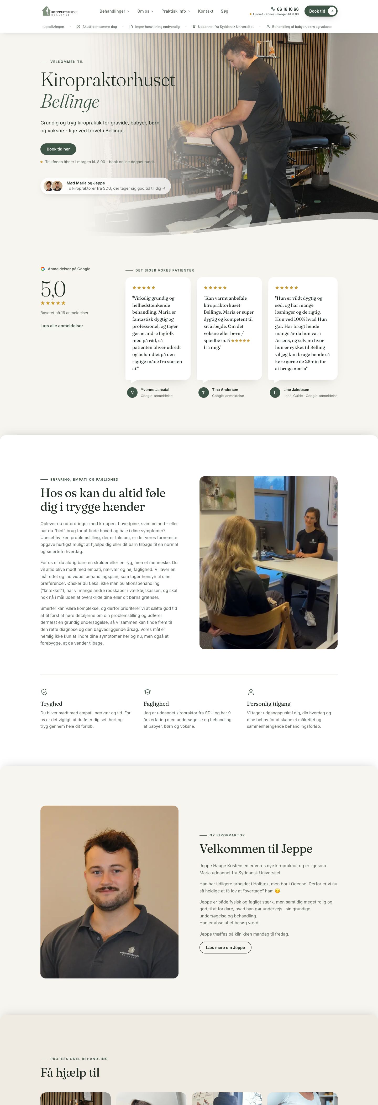 Hele forsiden af kirobellinge.dk